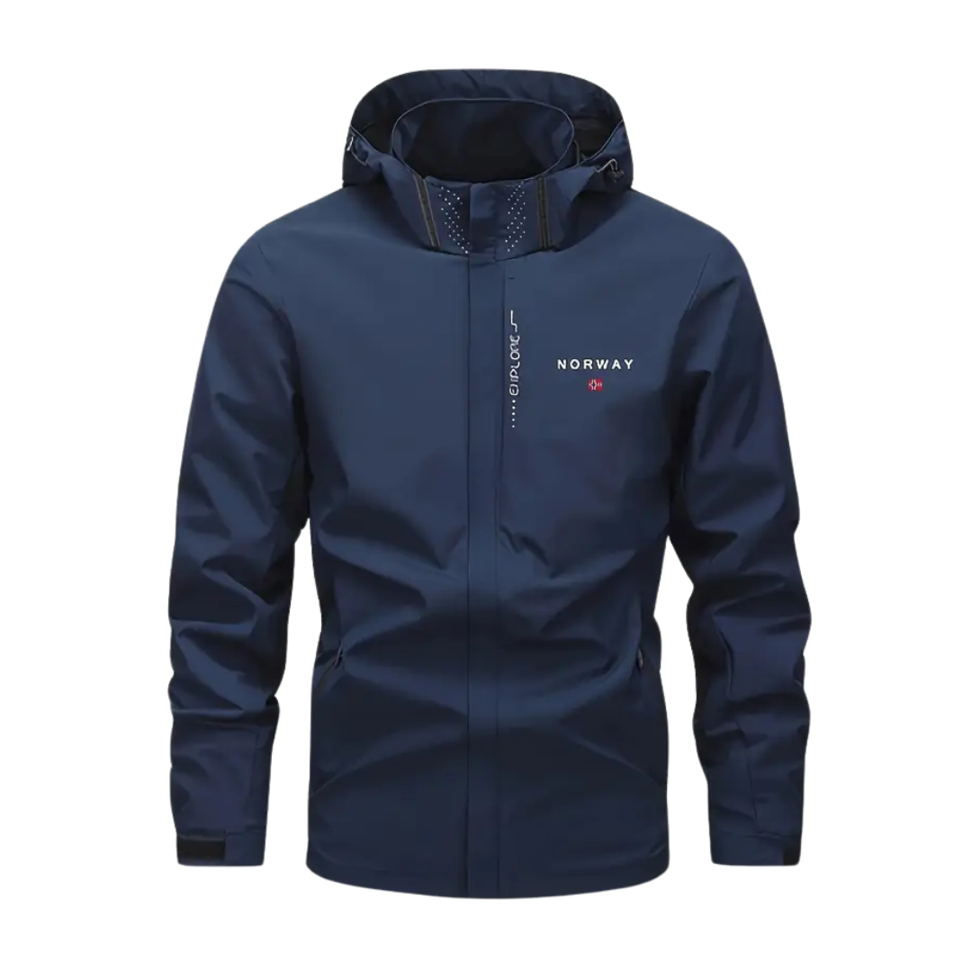 Veste de randonnée légère et imperméable pour homme avec capuche amovible