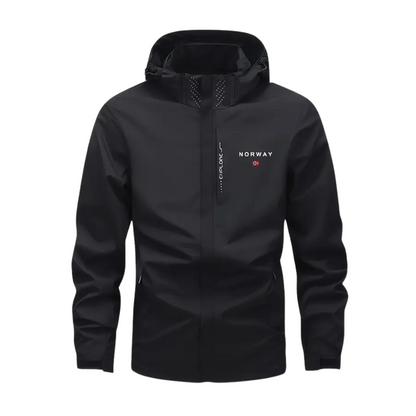Veste de randonnée légère et imperméable pour homme avec capuche amovible
