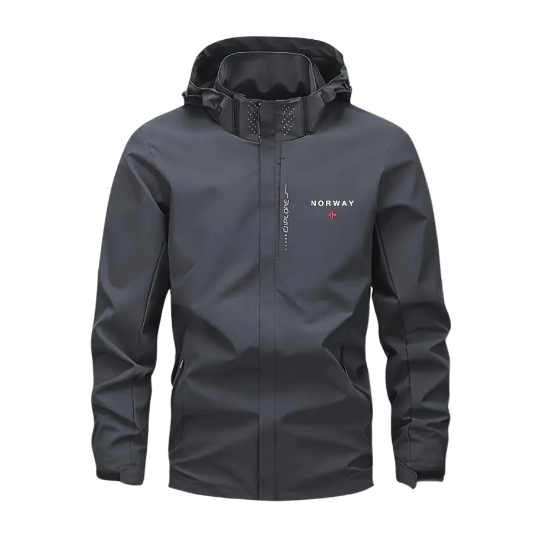 Veste de randonnée légère et imperméable pour homme avec capuche amovible