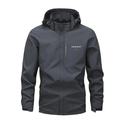 Veste de randonnée légère et imperméable pour homme avec capuche amovible