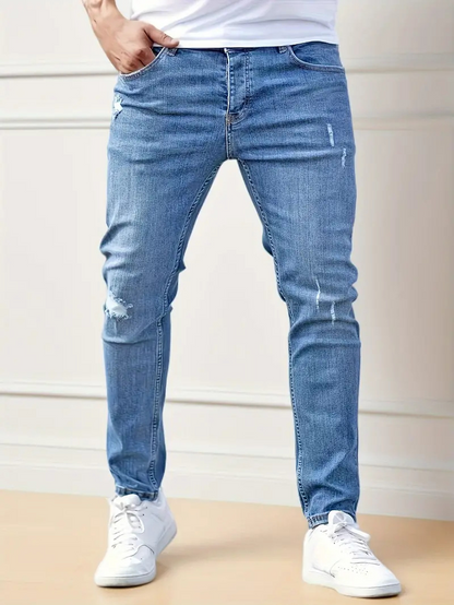 Jean skinny printemps tendance déchiré style