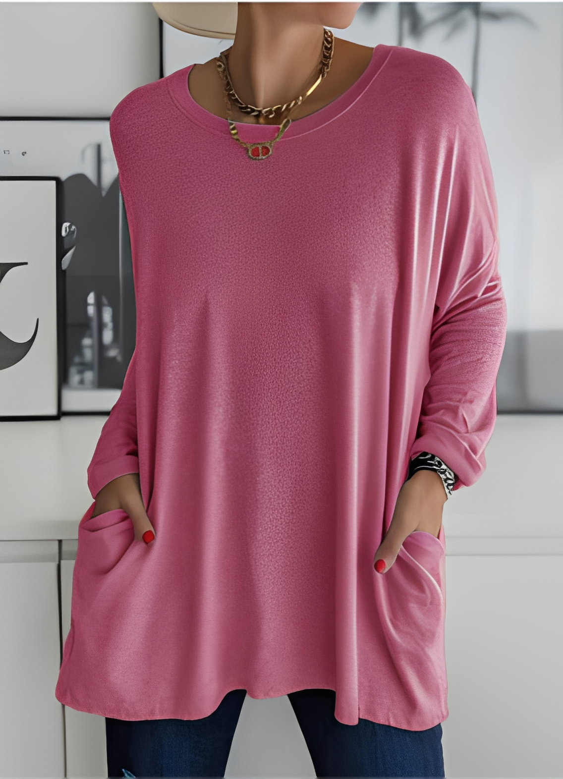 Pull pour femmes Décontracté Ample Moderne