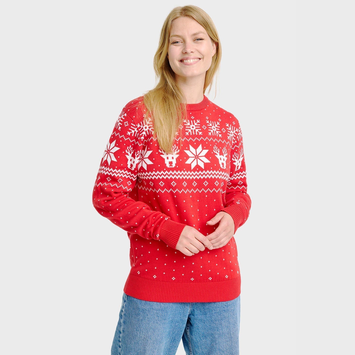 Weihnachtspullover Damen Skandinavisch Elegant - IdealeKleiden
