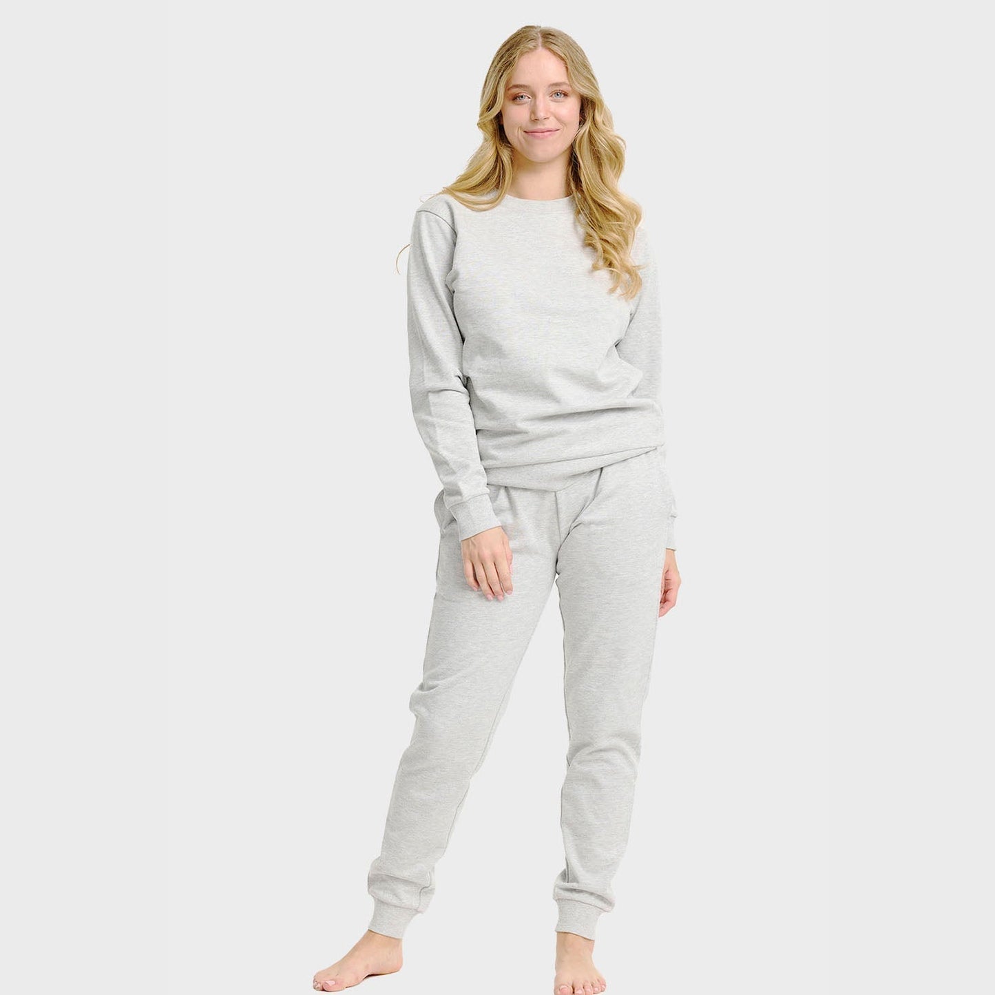 Bequemes Sweatset Damen Grau - IdealeKleiden