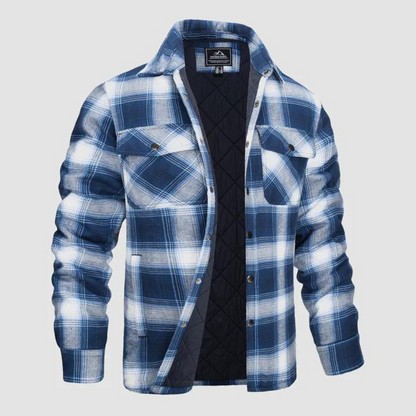 Chemises à carreaux en flanelle chaudes et isolées pour homme