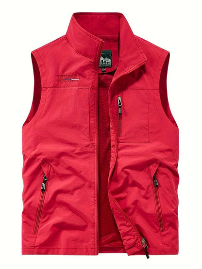 Gilets cargo pour hommes Poches zippées Outdoor