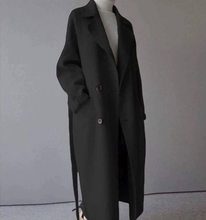 Long manteau en laine pour femme Design élégant