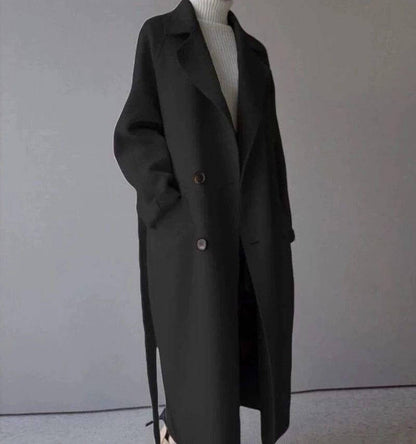 Long manteau en laine pour femme Design élégant