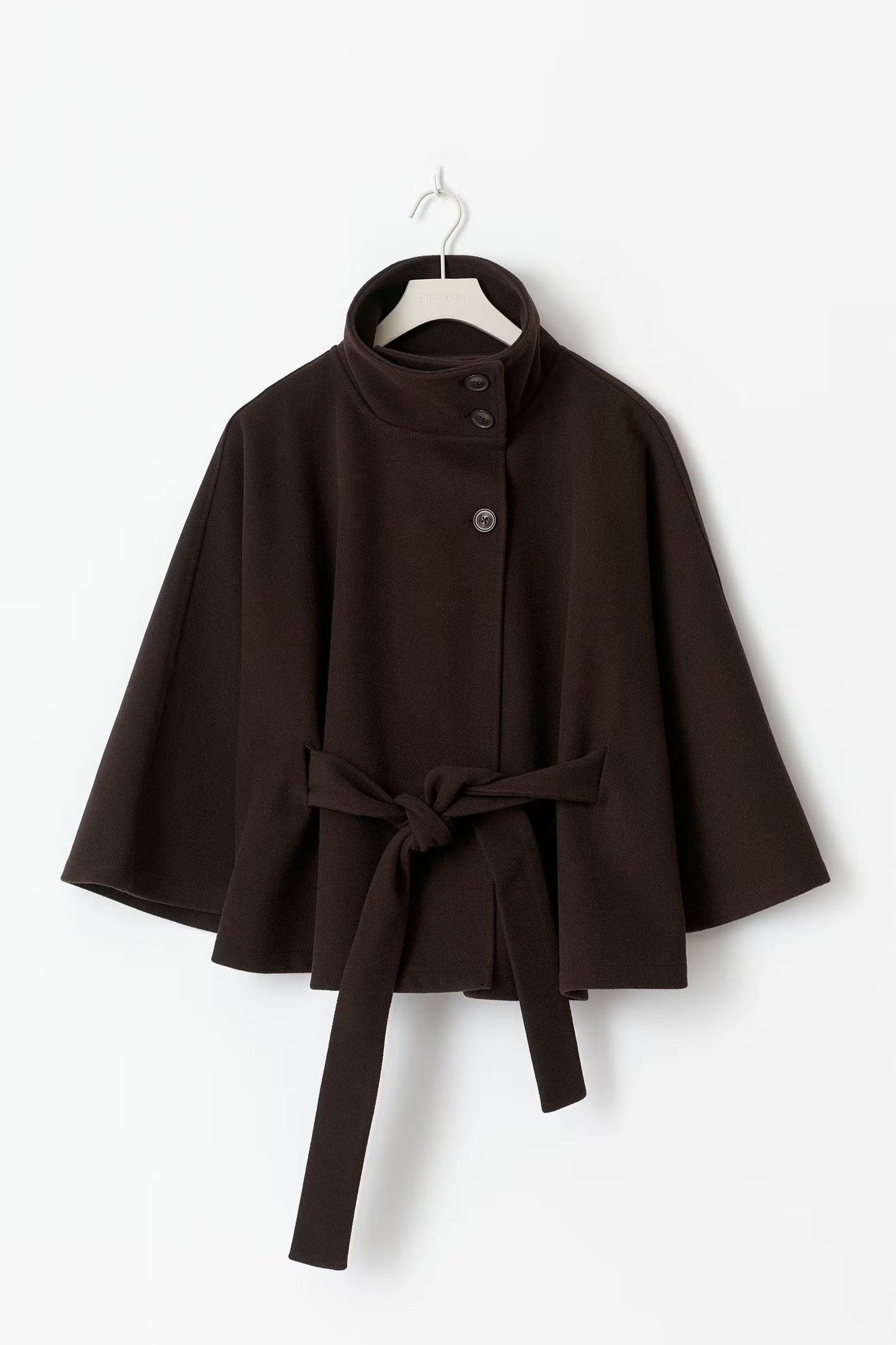 Manteau-ceinture élégant Col moderne Manteau femme