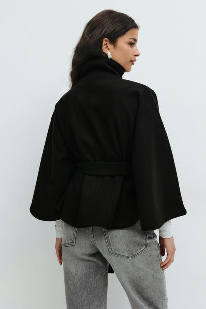 Manteau-veste grande taille pour femme avec ceinture