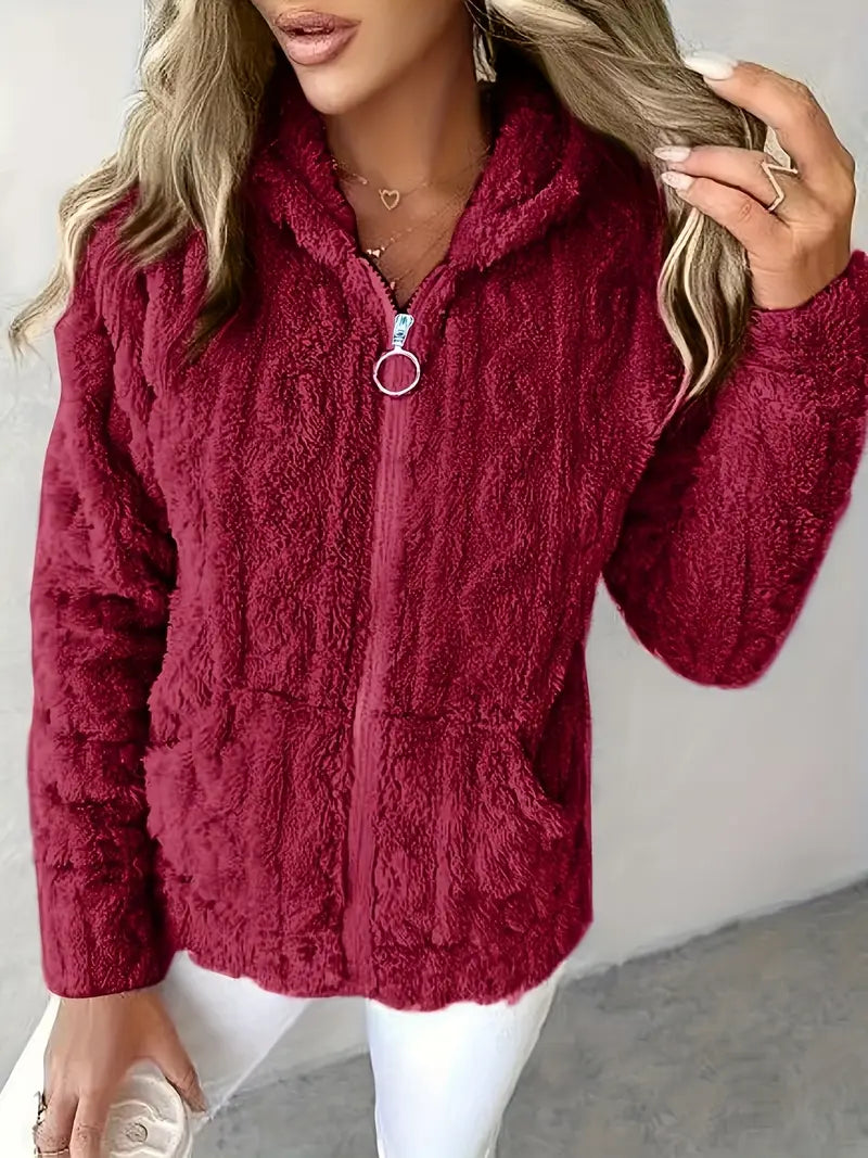 Sweat à capuche doux et confortable avec fermeture éclair