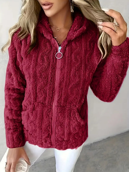 Sweat à capuche doux et confortable avec fermeture éclair
