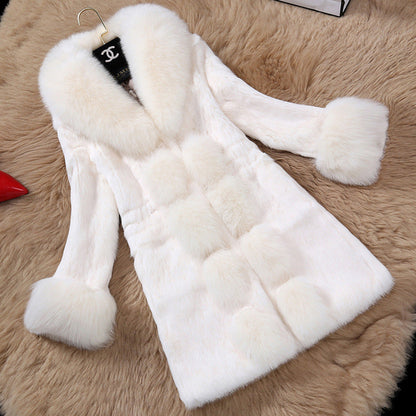 Manteau Femme Élégant Fourrure Synthétique Luxe Design