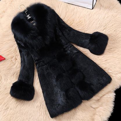 Manteau Femme Élégant Fourrure Synthétique Luxe Design
