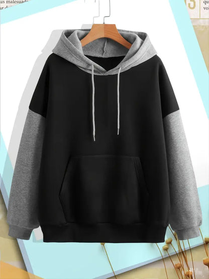 Sweat à capuche homme tendance, couleurs contrastées