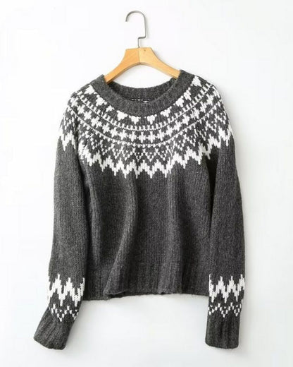 Pull indie stylé motif folk