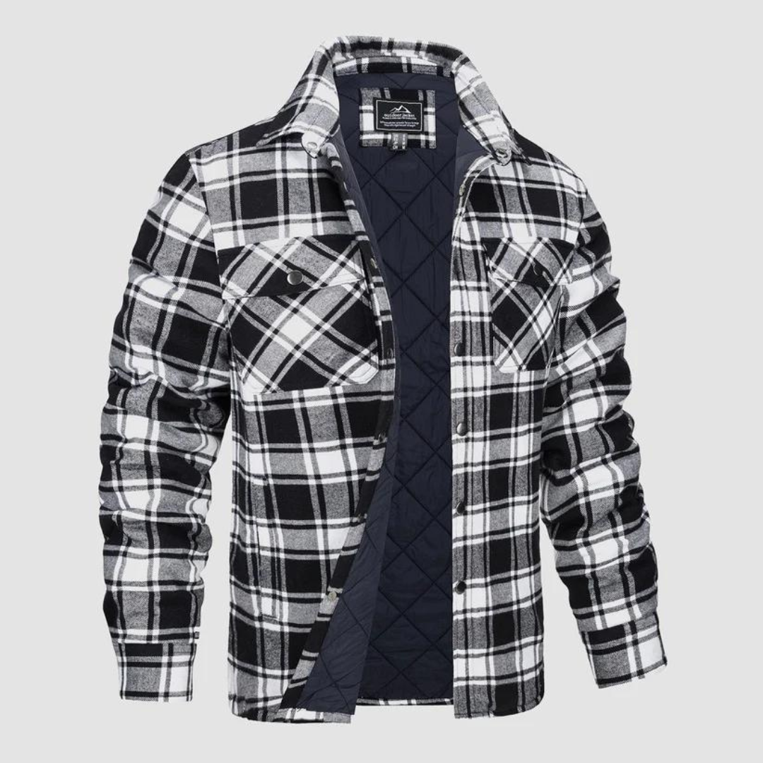 Chemises à carreaux en flanelle chaudes et isolées pour homme