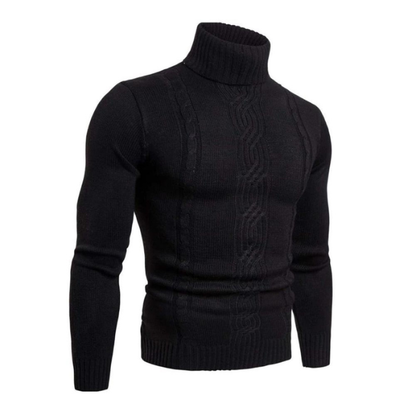 Pull en tricot chaud col roulé femme