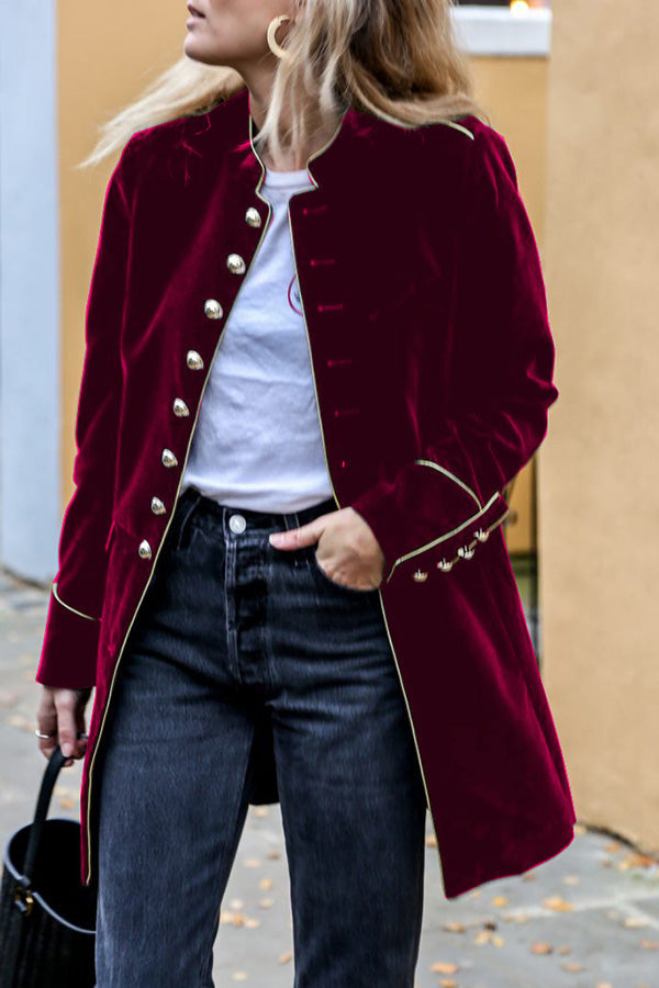 Veste femme élégante velours patchwork moderne