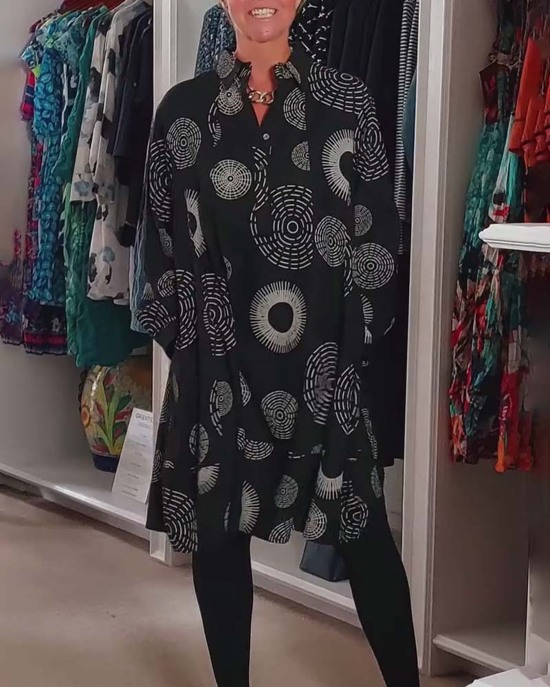 Robe élégante Motifs géométriques Femme