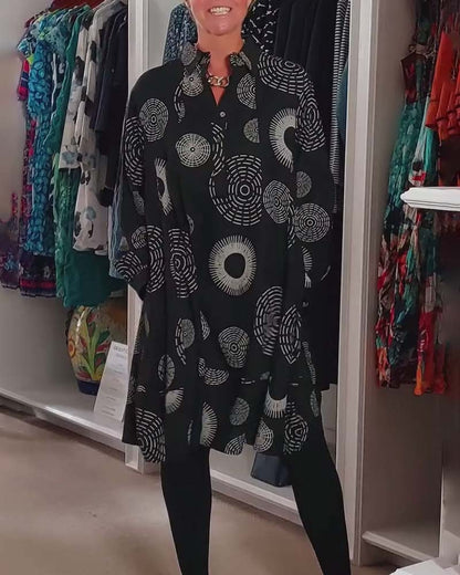 Robe élégante Motifs géométriques Femme