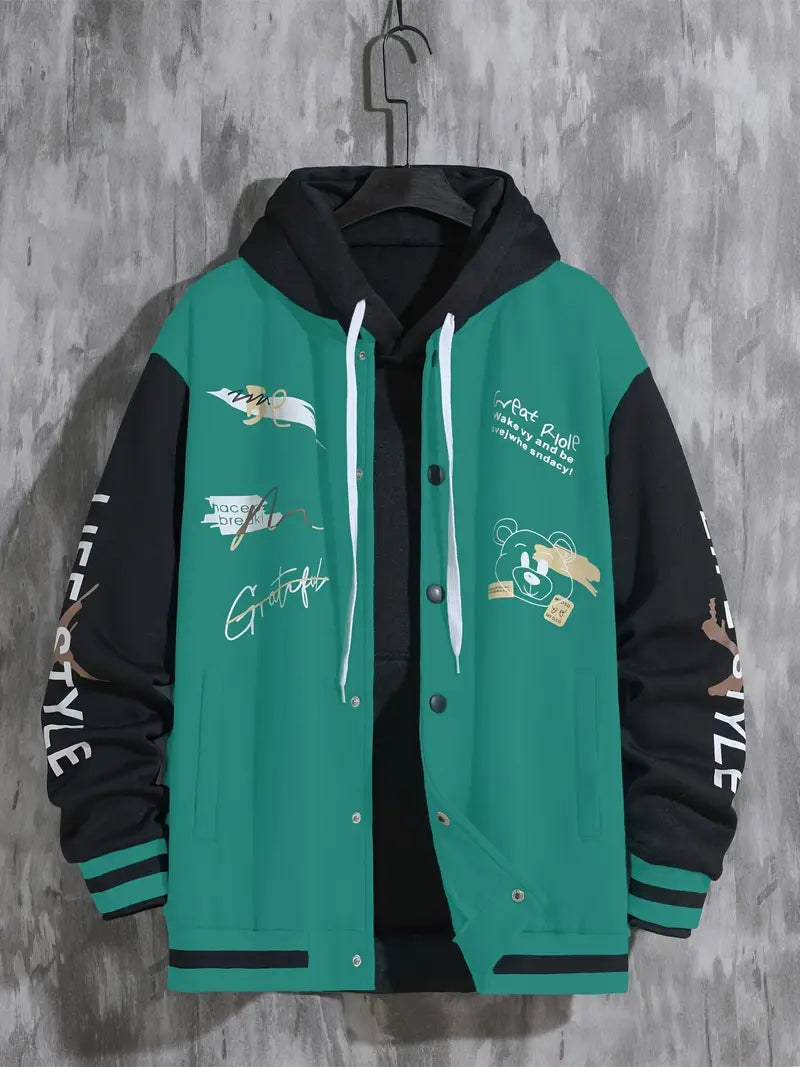 Blouson de baseball décontracté pour homme Sportif Décontracté