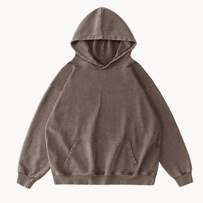 Sweat-shirt à capuche vintage en molleton pour homme