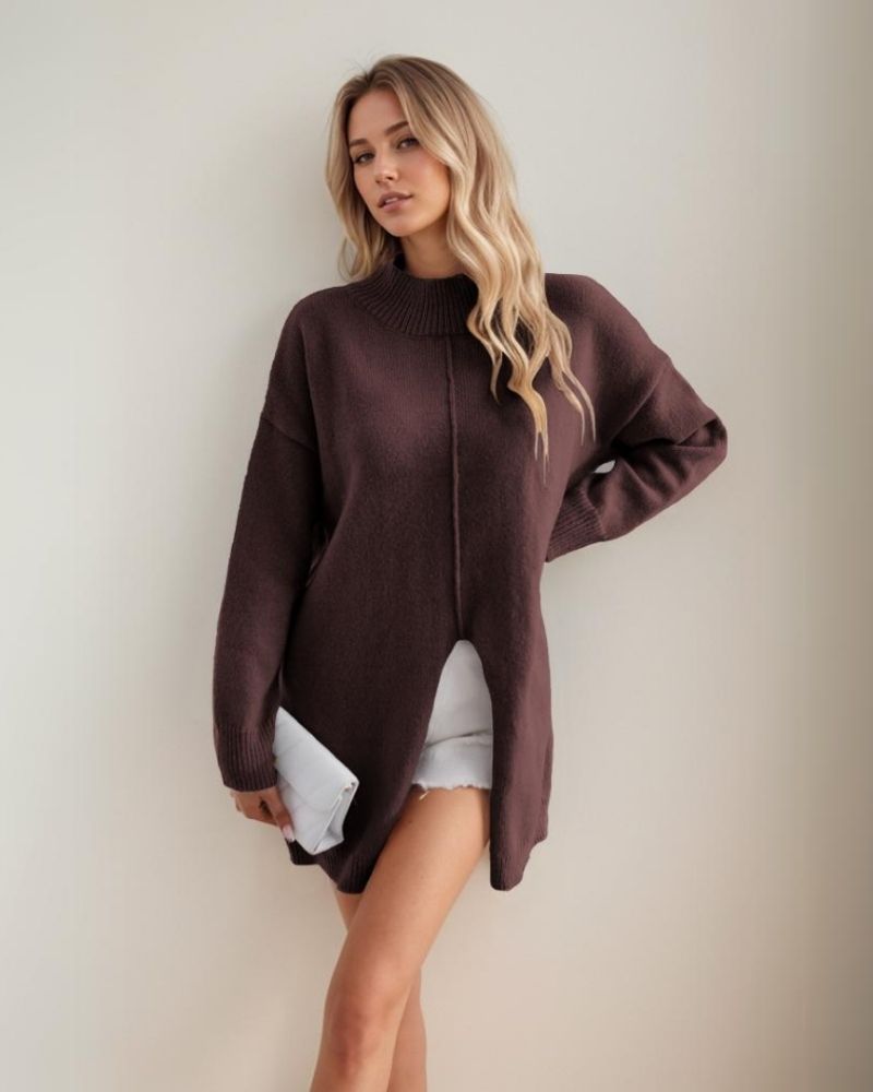 Pull long élégant moderne et simple
