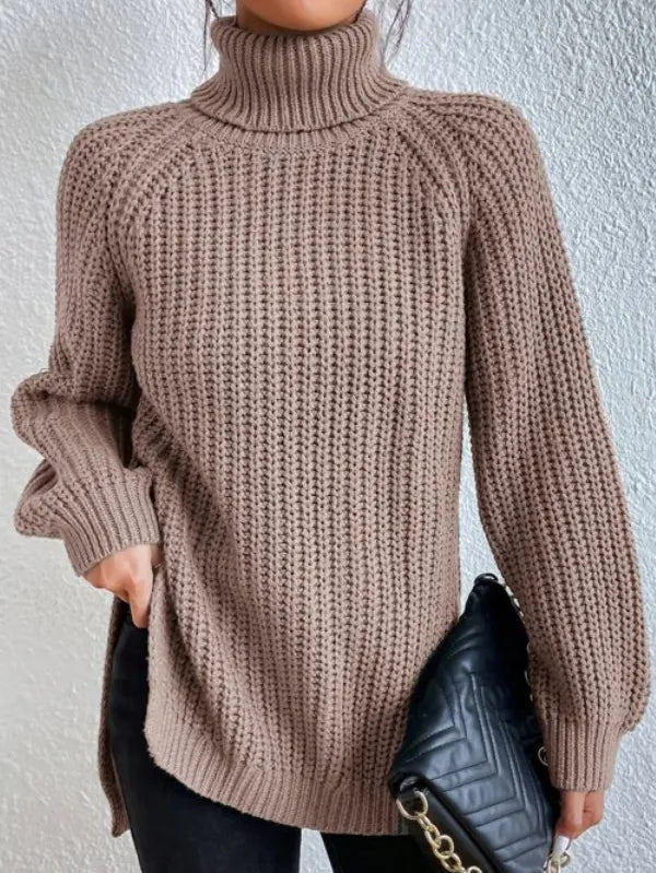 Pull col roulé doux et moderne pour femme