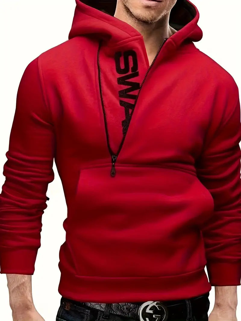 Sweat à capuche homme manches longues tendance
