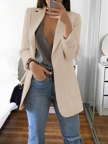 Blazer long élégant pour femme, moderne, pour le bureau