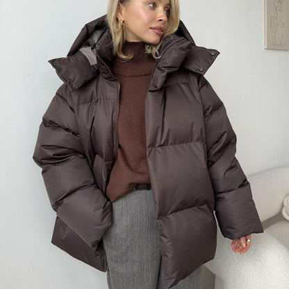 Doudoune matelassée femme marron