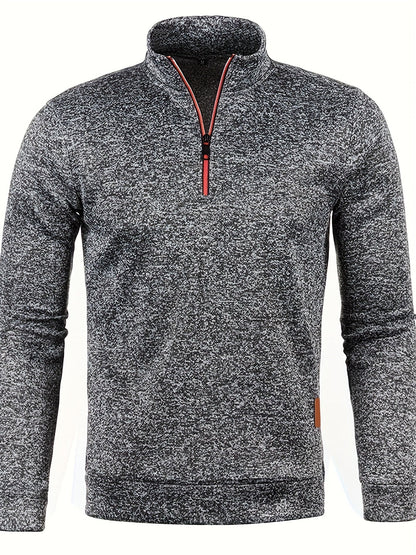 Pull homme chaud zippé hiver