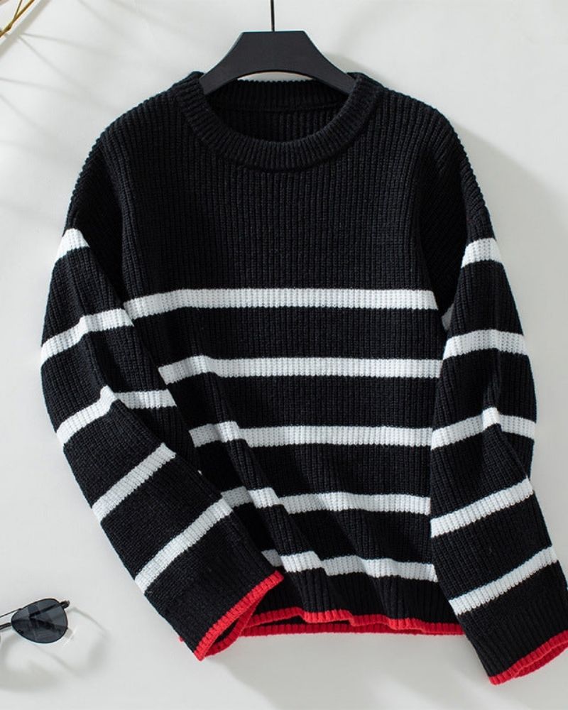 Pulls classiques à rayures pour femme