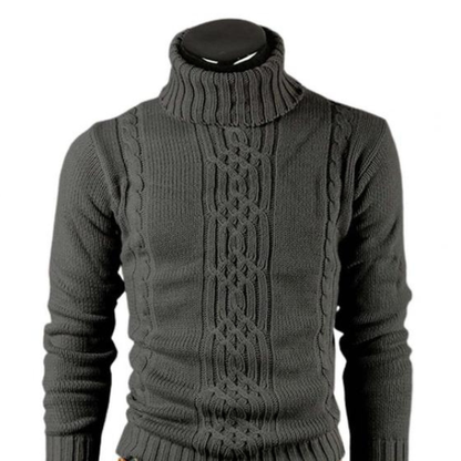 Pull en tricot chaud col roulé femme
