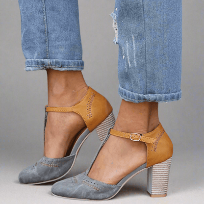 Chaussures Femme Mariage Talon Bloc Élégant