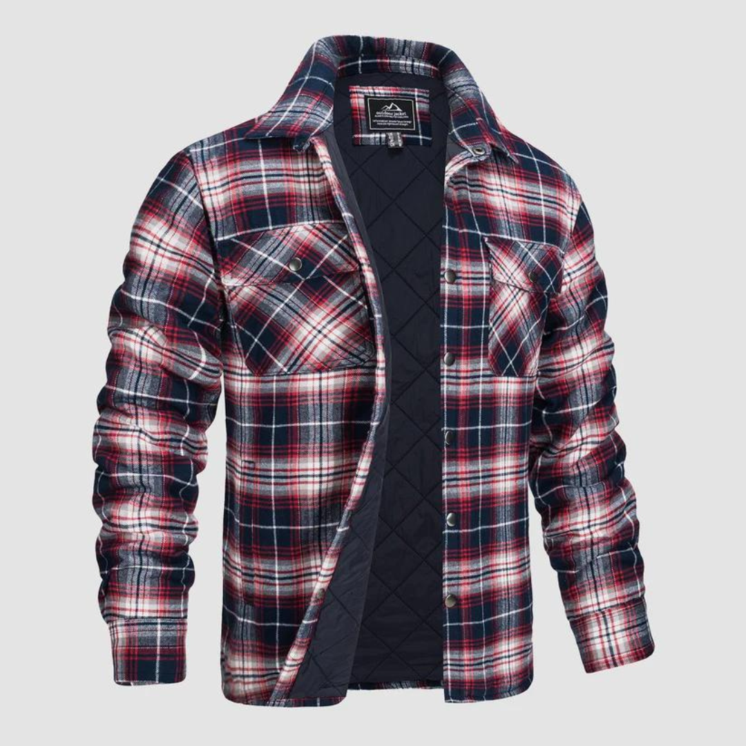 Chemises à carreaux en flanelle chaudes et isolées pour homme