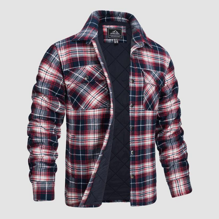 Chemises à carreaux en flanelle chaudes et isolées pour homme