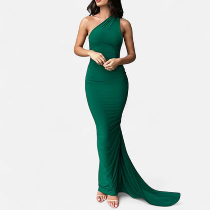 Robe longue femme, design élégant épaules dénudées