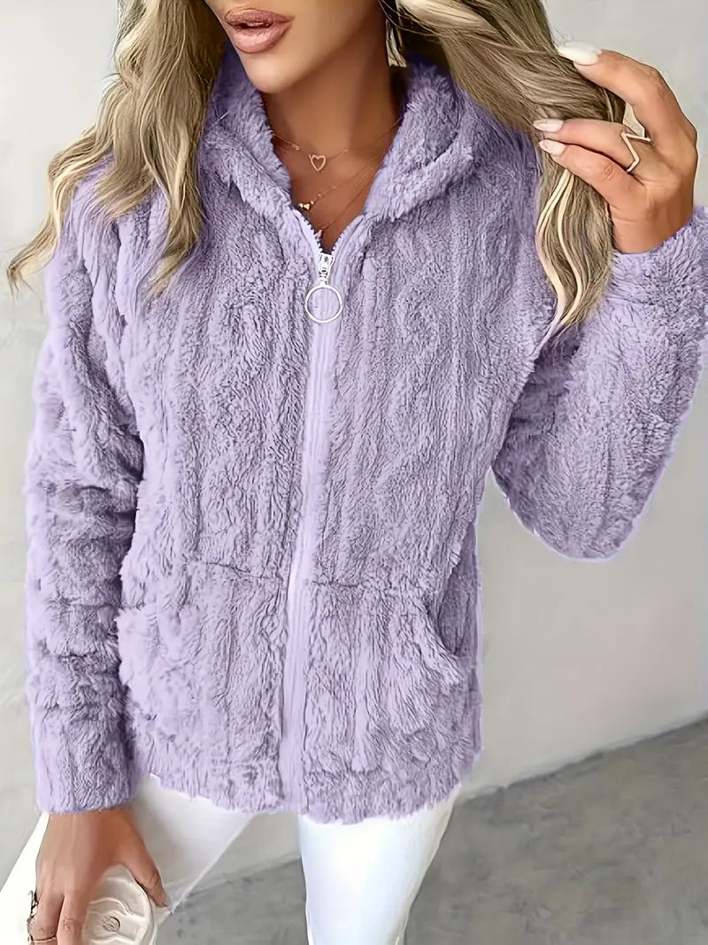 Sweat à capuche doux et confortable avec fermeture éclair