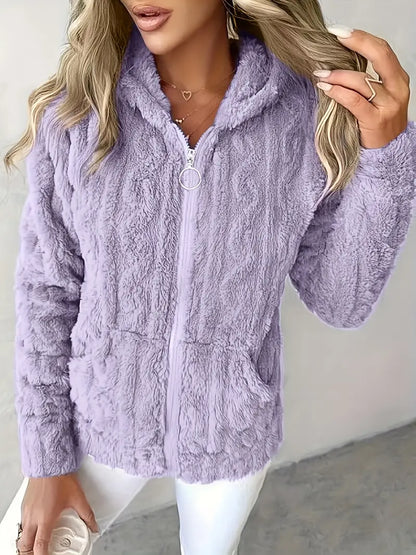 Sweat à capuche doux et confortable avec fermeture éclair