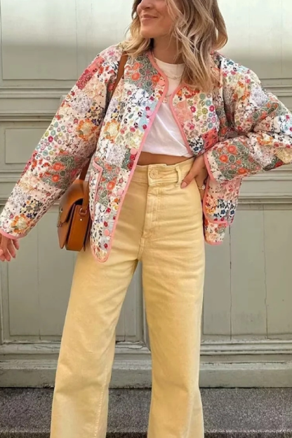 Stylische Baumwolljacke Mit tollen Drucken - IdealeKleiden