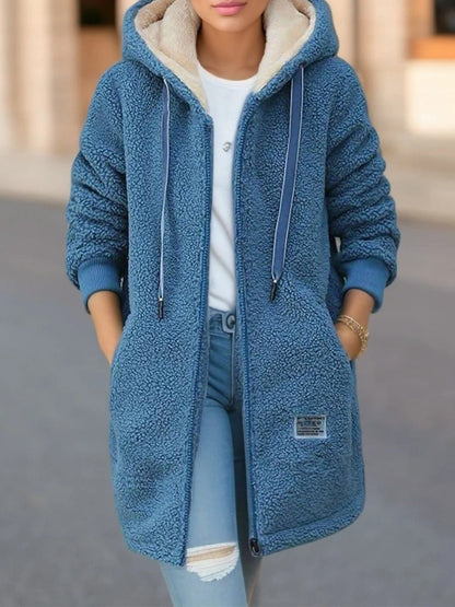 Teddy Mantel Damen Warm Fleece - IdealeKleiden