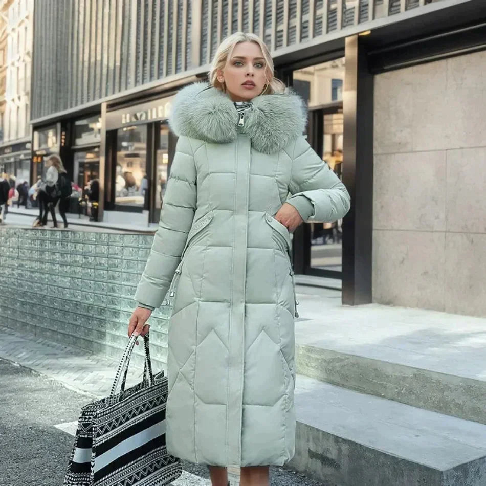 Manteau élégant pour femme en fausse fourrure de luxe