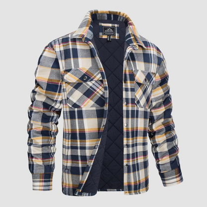 Chemises à carreaux en flanelle chaudes et isolées pour homme