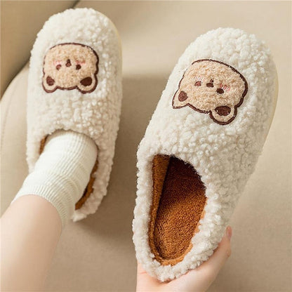 Chaussons en peluche douce en forme d'animaux