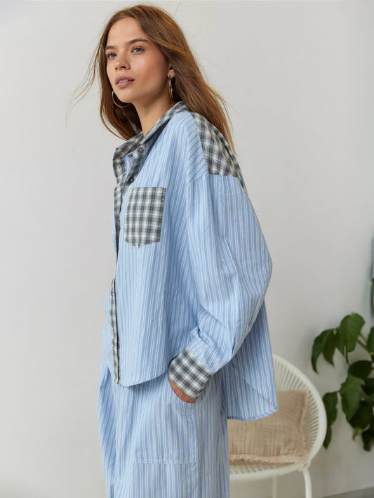 Damen Schlafanzug Zweiteilig Elegant - IdealeKleiden