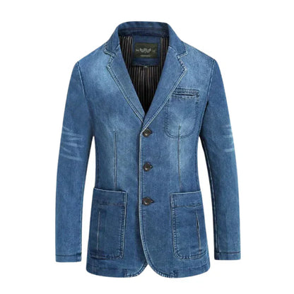 Blazer moderne en jean pour homme