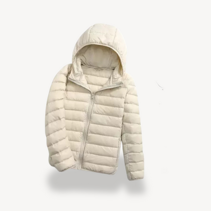 Doudoune légère à capuche pour femme