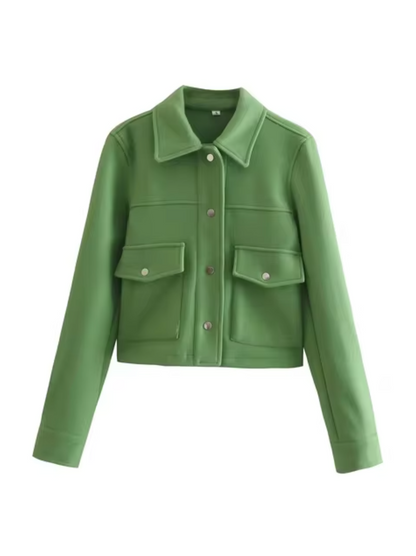 Veste élégante pour femme avec boutons et poches avant